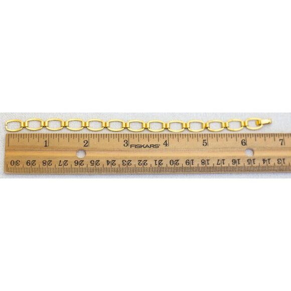 6 1/2 inch, Vintage Minimalist Oval Links Bracelet - H1 - Picture 3 of 3